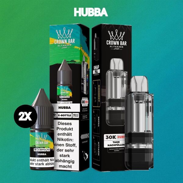 Al Fakher 30K Cubic | Hubba | 2x Liquid & Pod-Tank