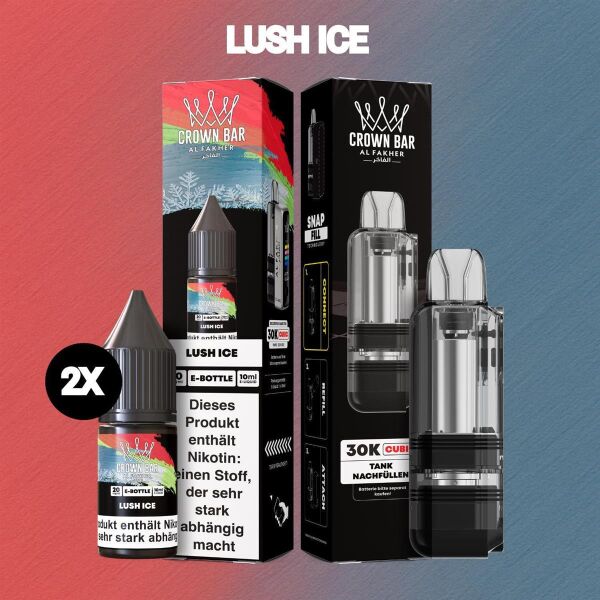 Al Fakher 30K Cubic | Lush Ice | 2x Liquid & Pod-Tank
