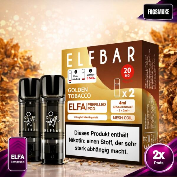Elfbar ELFA | Pod | Golden Tobacco