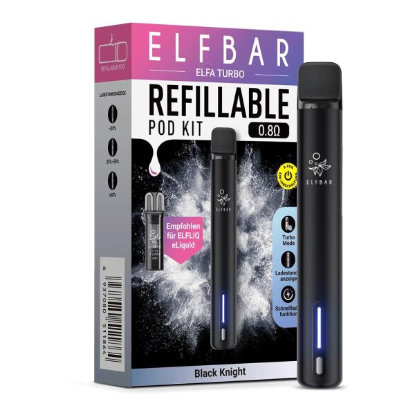 Elfbar ELFA Turbo | Pod-Kit | Black Knight