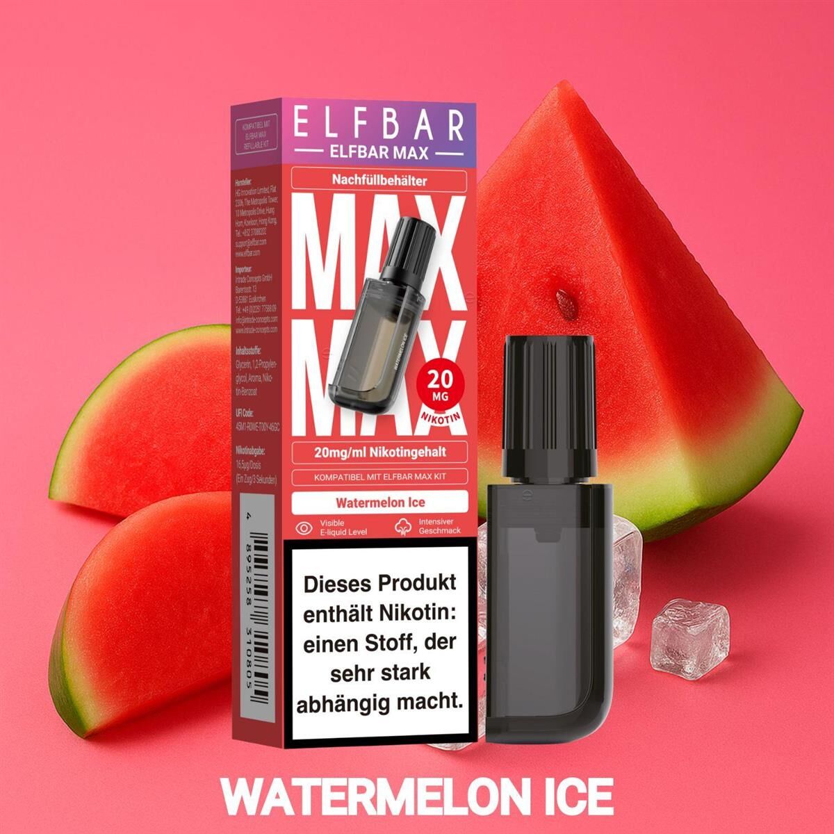 elfbar max watermelon ice pod Elfbar MAX Pod – Watermelon Ice
