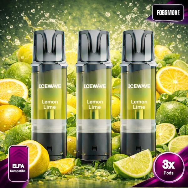 Icewave Pods | 3er-Pack | Lemon Lime | ELFA-Kompatibel