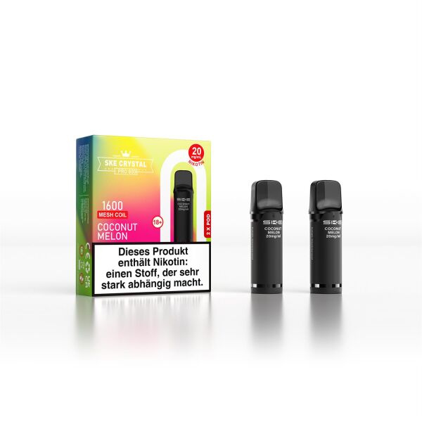 SKE Crystal Pro 800 | 2er Pod | Coconut Melon | ELFA-Kompatibel