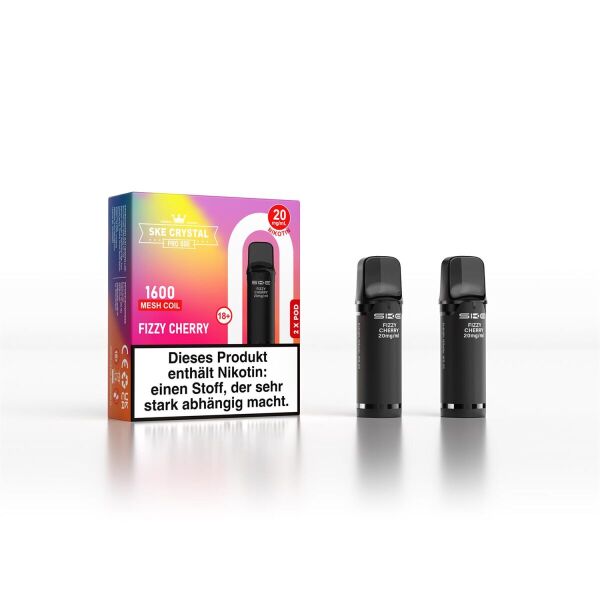 SKE Crystal Pro 800 | 2er Pod | Fizzy Cherry | ELFA-Kompatibel