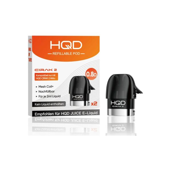 HQD Cirak 2, Pod, 2 × Refillable Pod
