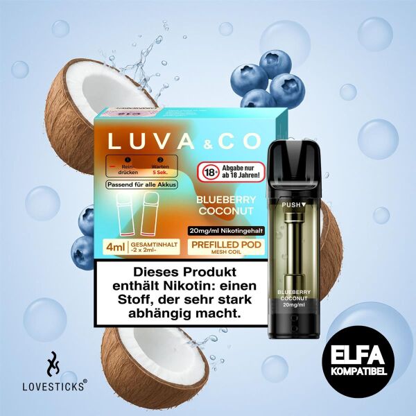 Lovesticks LUVA & CO | Blueberry Coconut | Elfa-Kompatibel