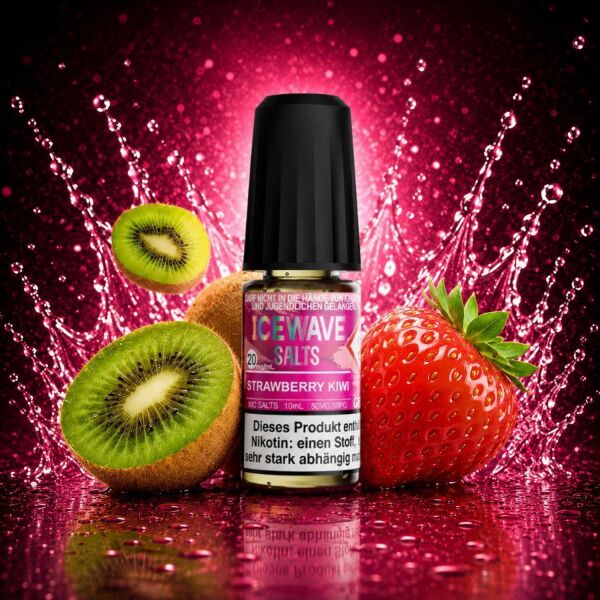 Ice Wave Nikotinsalz-Liquid – Strawberry Kiwi, 20 mg/ml