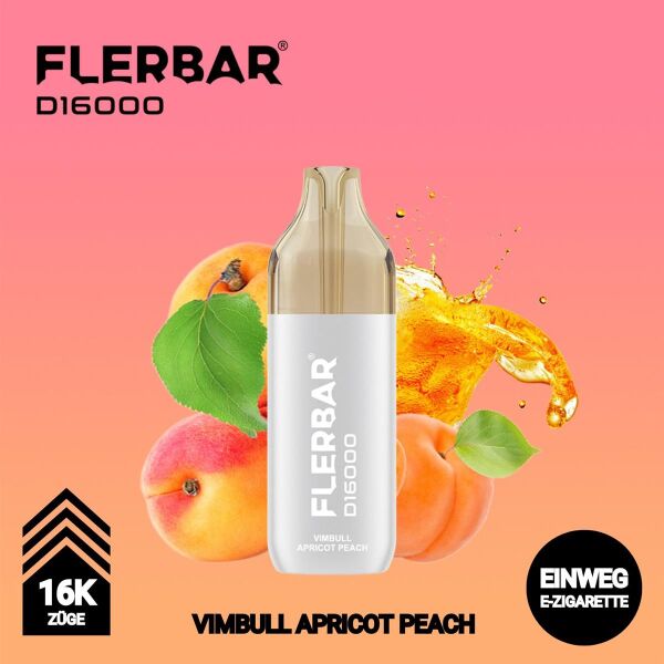 Flerbar D16000 | Red Bull Apricot Peach | 10ml+2ml