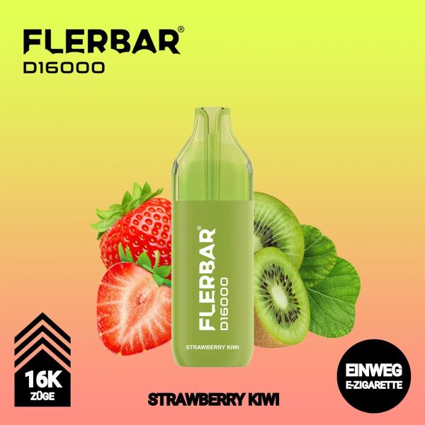 Flerbar D16000 | Strawberry Kiwi | 10ml+2ml