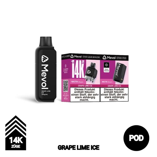 Mevol S7000 | POD | Grape Lime Ice
