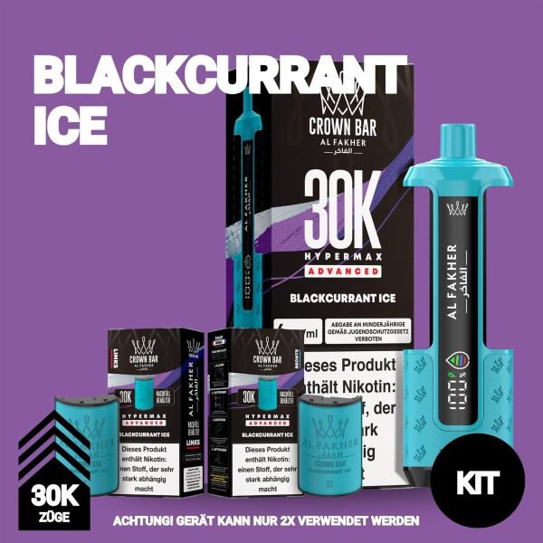 Al Fakher 30k Hypermax | KIT | Blackcurrant Ice