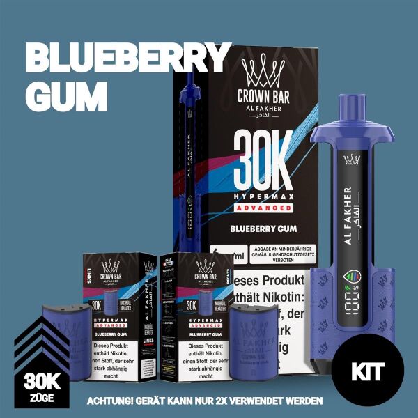 Al Fakher 30k Hypermax | KIT | Blueberry Gum