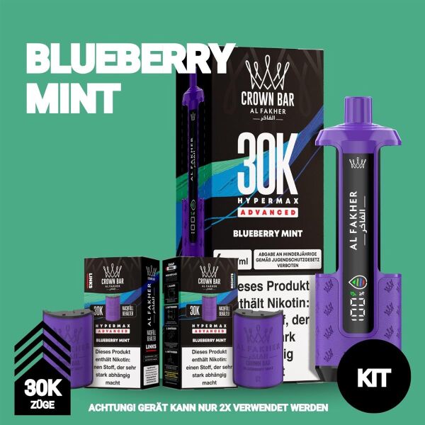 Al Fakher 30k Hypermax | KIT | Blueberry Mint