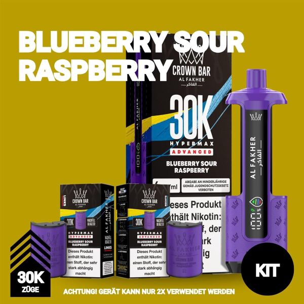 Al Fakher 30k Hypermax | KIT | Blueberry Sour Raspberry