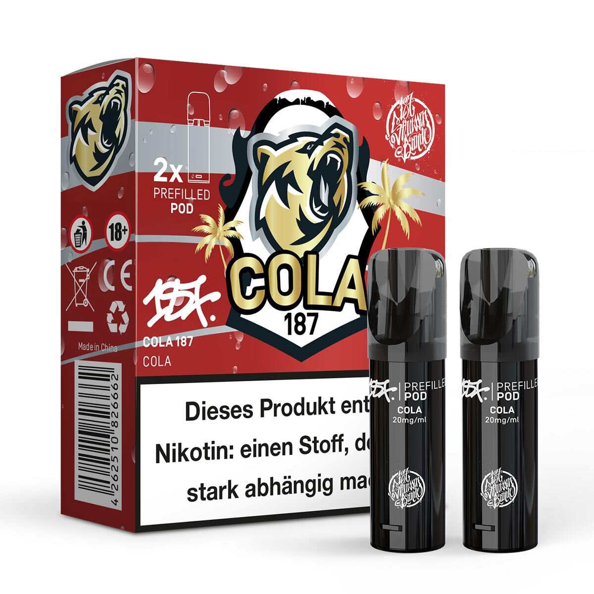 ✓ 187 Cola 187 Pods – Spritzige Cola mit Zitronenfrische