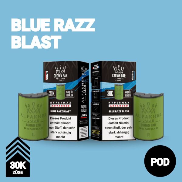 Al Fakher 30k Hypermax | POD | Blue Razz Blast