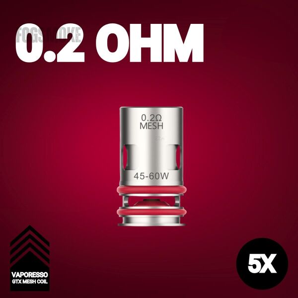 5x Vaporesso GTX Coils | 0,2 Ohm