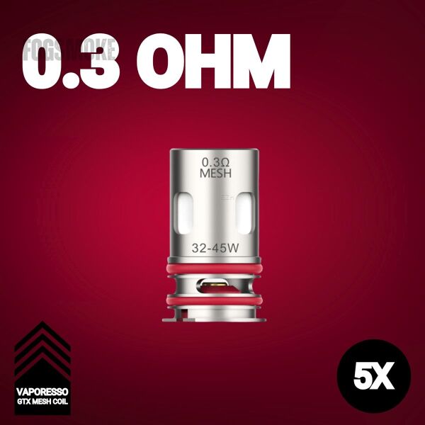 5x Vaporesso GTX Coils | 0,3 Ohm