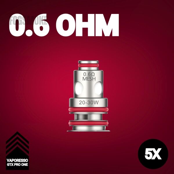 5x Vaporesso GTX Coils | 0,6 Ohm