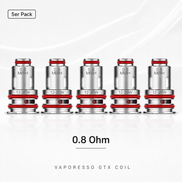 Vaporesso GTX 5er-Coils – 0,8 Ω