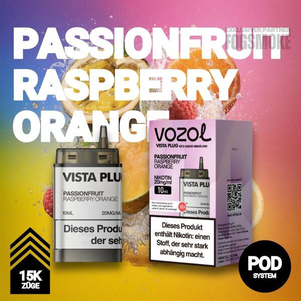 Vozol Vista Plug EZ | Pod | Passionfruit Raspberry Orange