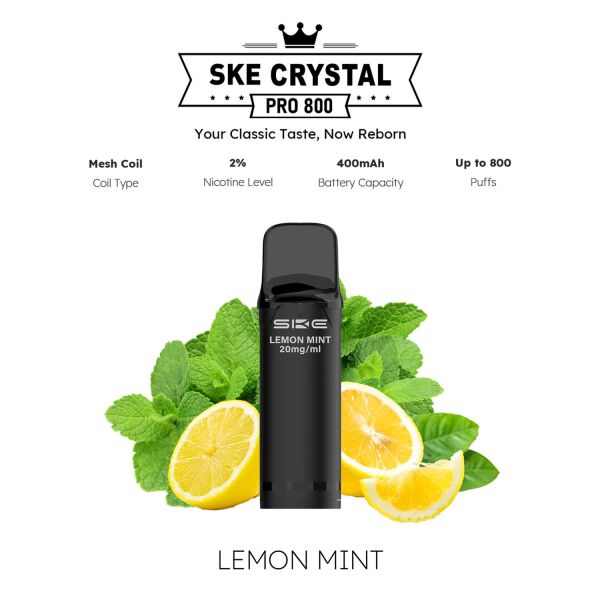 SKE Crystal Pro 800 | Lemon Mint | Elfa-Kompatibel