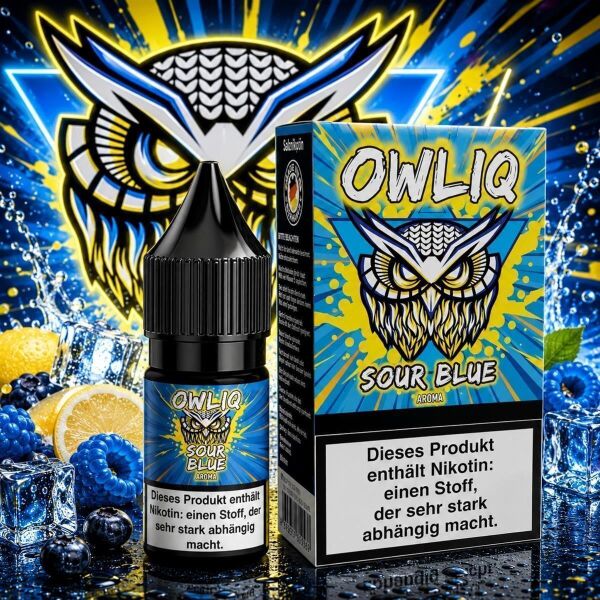 OWLIQ Nikotinsalz-Liquid – Sour Blue, 10 mg/ml