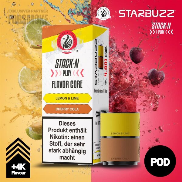 Starbuzz Stack-N Play | Pod | Lemon & Lime + Cherry Cola