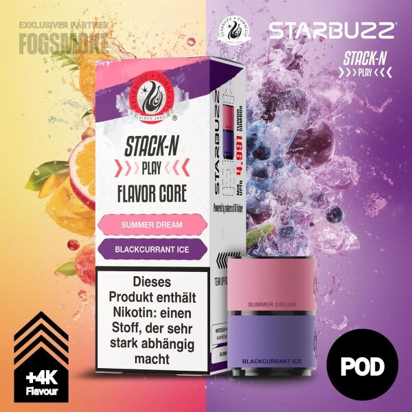 Starbuzz Stack-N Play | Pod | Summer Dream + Blackcurrant Ice