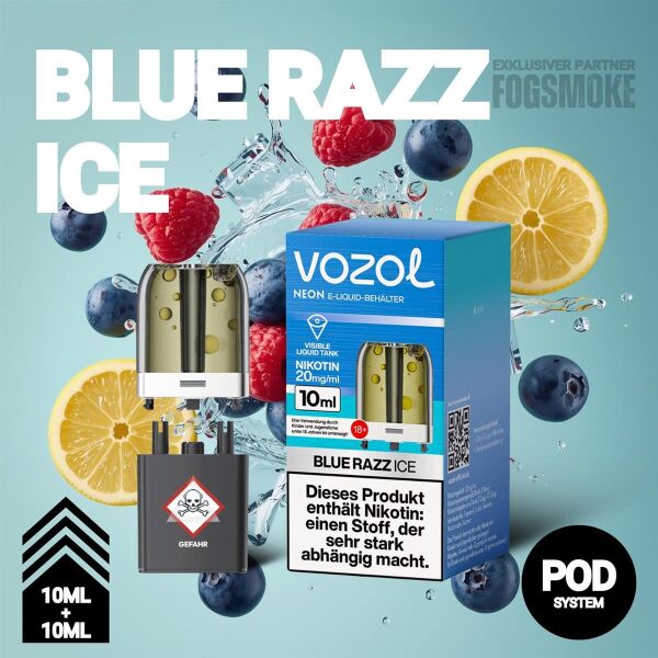 Vozol Neon Plug Max | Pod | Blue Razz Ice