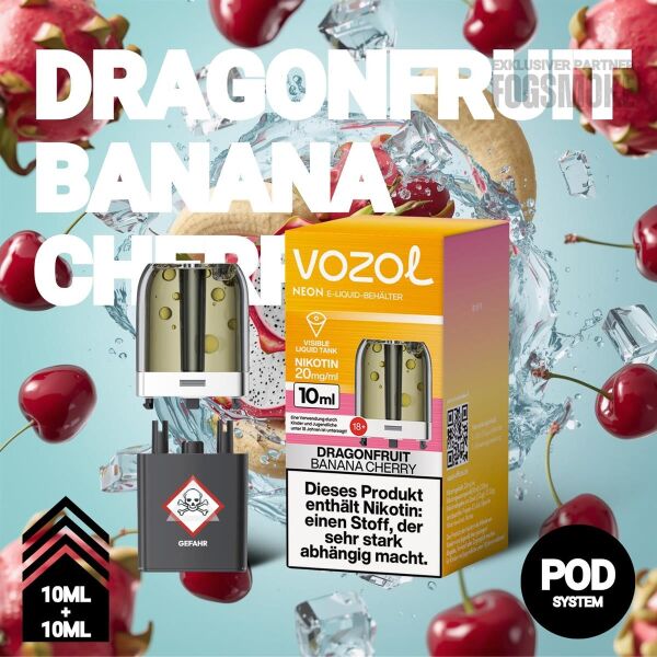 Vozol Neon Plug Max | Pod | Dragonfruit Banana Cherry