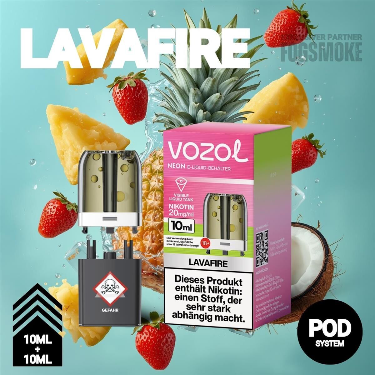 elfbar elfa master akku VOZOL Gear Power Lavafire 20000 Puffs 50mg main image 0