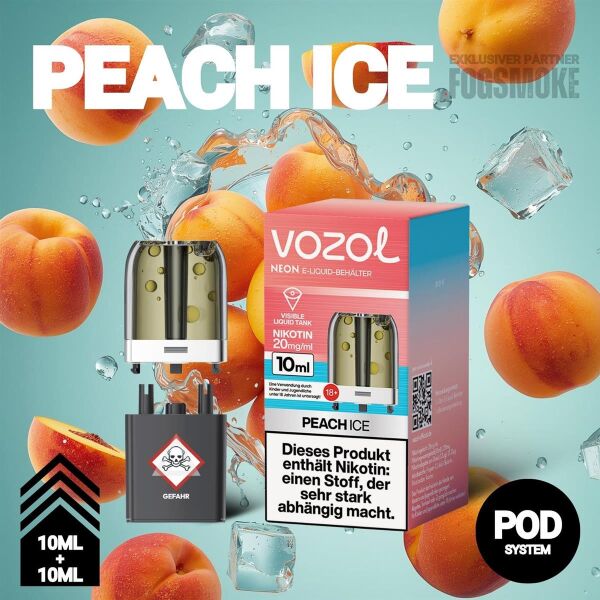 Vozol Neon Plug Max | Pod | Peach Ice