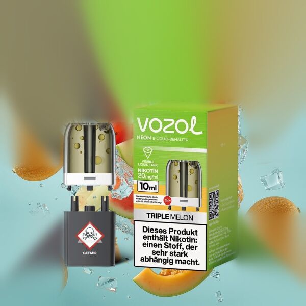 Vozol Neon Plug Max Pod – Triple Melon