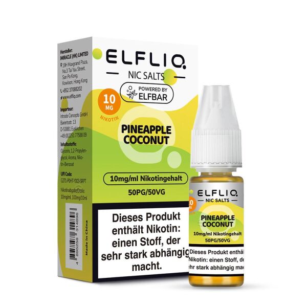 ELFLIQ | Nicsalt Liquid | Pineapple Coconut | 10mg/ml
