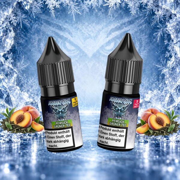 Frozen OWL Nikotinsalz-Liquid – Pfirsich Grüner Tee