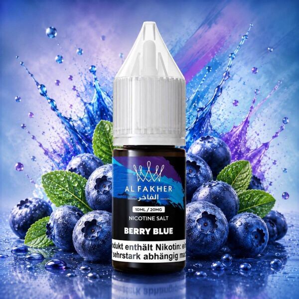 Al Fakher Nicsalt Liquid Berry Blue in der 10-ml-Flasche