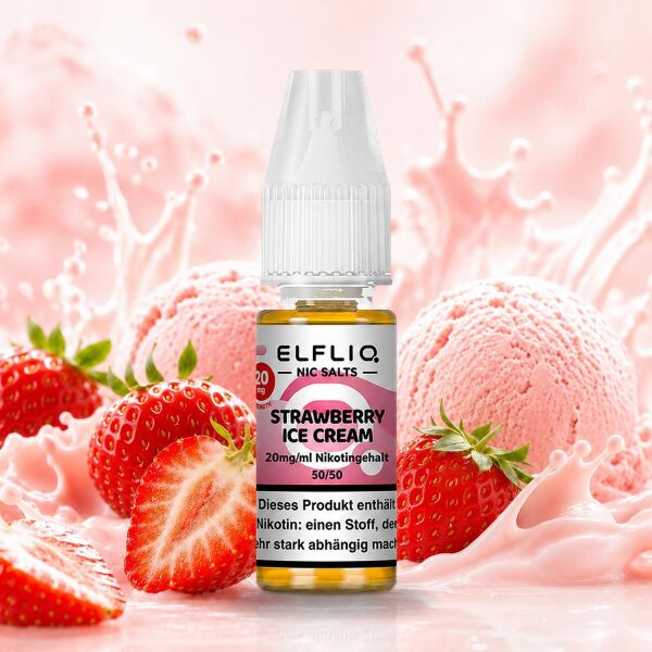 ELFLIQ Nikotinsalz-Liquid – Strawberry Ice Cream