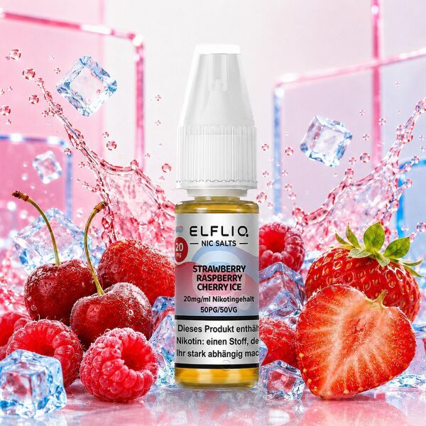 ELFLIQ Nikotinsalz-Liquid – Strawberry Raspberry Cherry Ice
