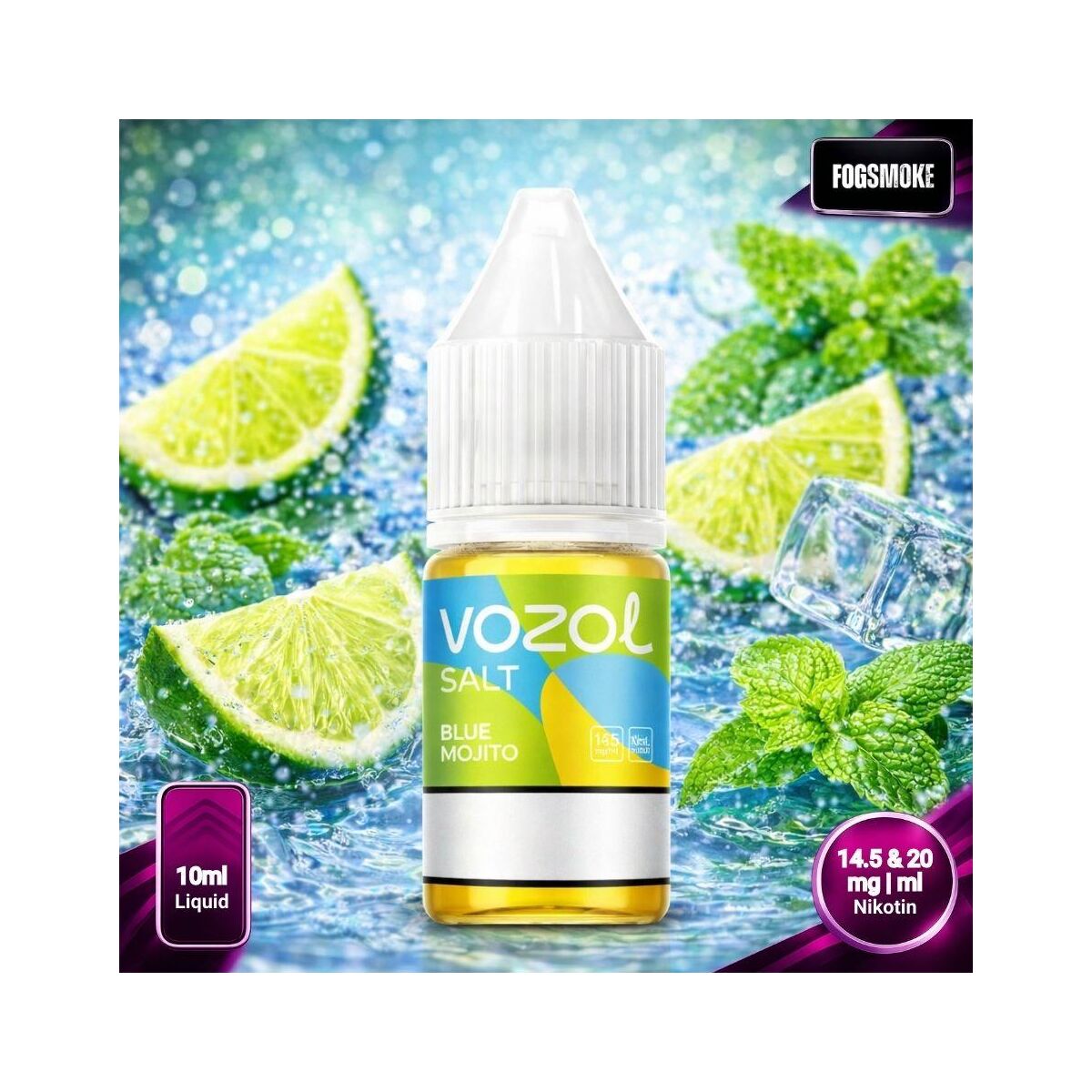 Vozol Liquid Blue Mojito 10ml | 14,5 & 20 mg NicSalt