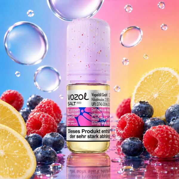 Vozol Nikotinsalz-Liquid – Blueberry Raspberry Lemon