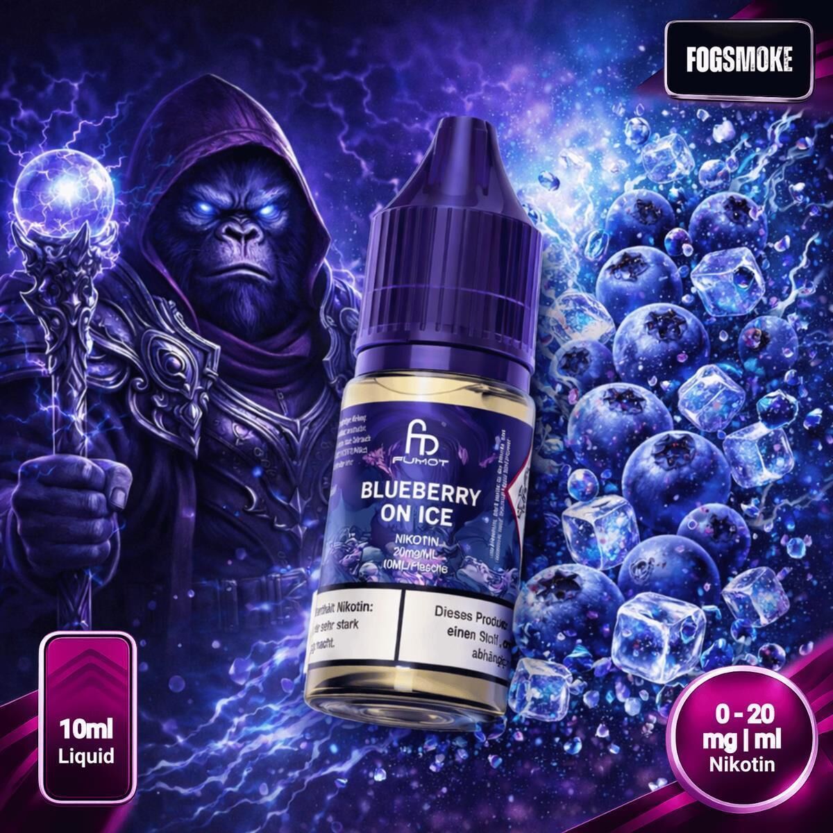 RandM Liquid Blueberry on Ice 10ml  Blaubeere & Frische | Nikotinsalz