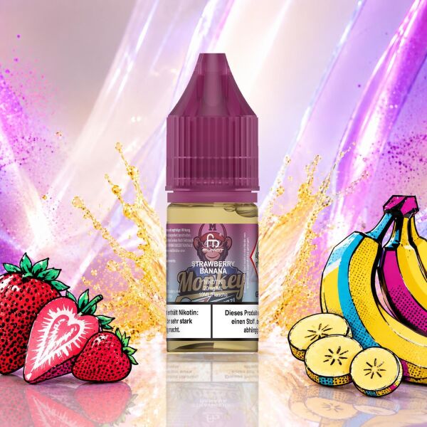 RandM Tornado Liquid by Fumot, Sorte Strawberry Banana, 10-ml-Flasche