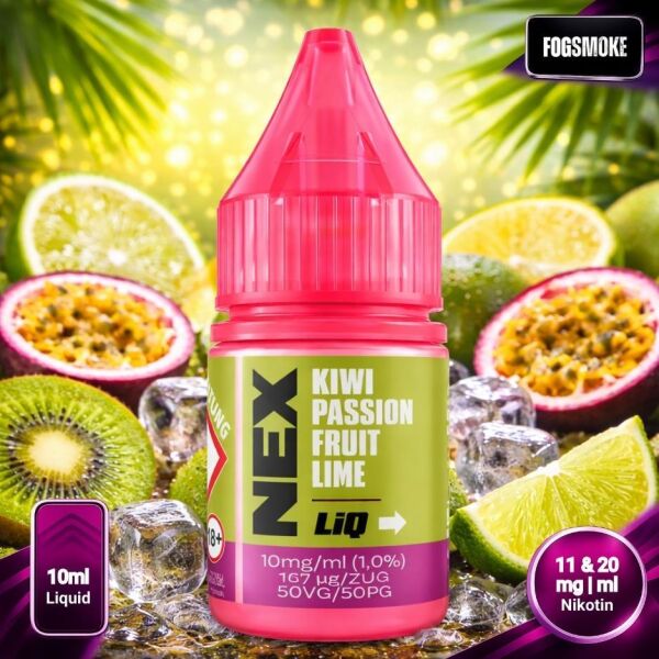 Pod Salt Nexliq | Nicsalt Liquid | Kiwi Passionfruit Lime