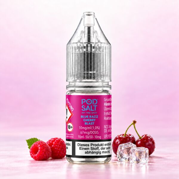 Pod Salt Xtra Nikotinsalz-Liquid – Blue Razz Cherry Blast