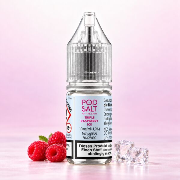 Pod Salt Xtra Nikotinsalz-Liquid – Triple Raspberry Ice