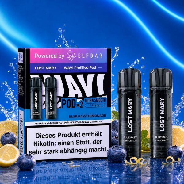 Lost Mary Wavi by Elfbar 2er-Pods – Blue Razz Lemonade, ELFA-kompatibel