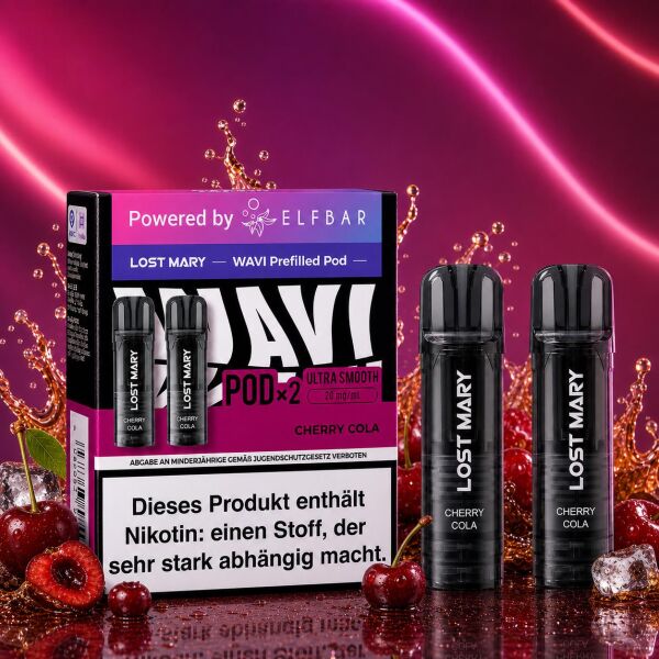Lost Mary Wavi by Elfbar 2er-Pods – Cherry Cola, ELFA-kompatibel