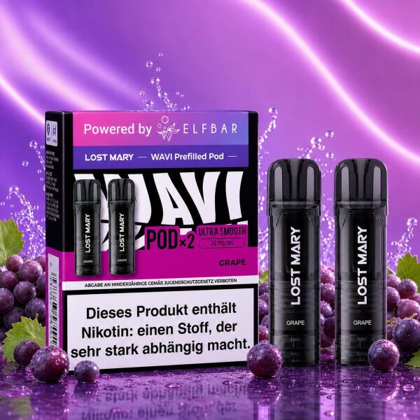 Lost Mary Wavi by Elfbar 2er-Pods – Grape, ELFA-kompatibel