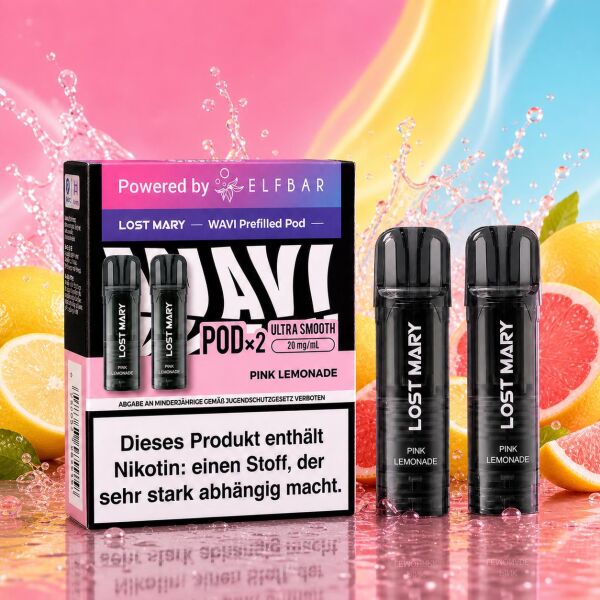Lost Mary Wavi by Elfbar 2er-Pods – Pink Lemonade, ELFA-kompatibel